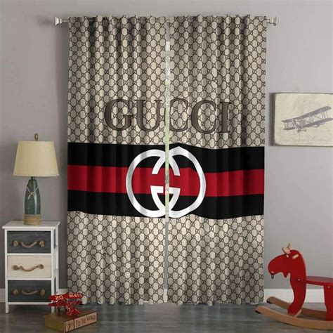 gucci curtains fake|Gucci inspired home decor.